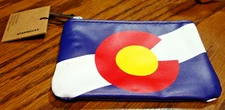 NWT Starbucks Colorado State Card Pouch Keychain Zipper Coin Purse Keepsake  824