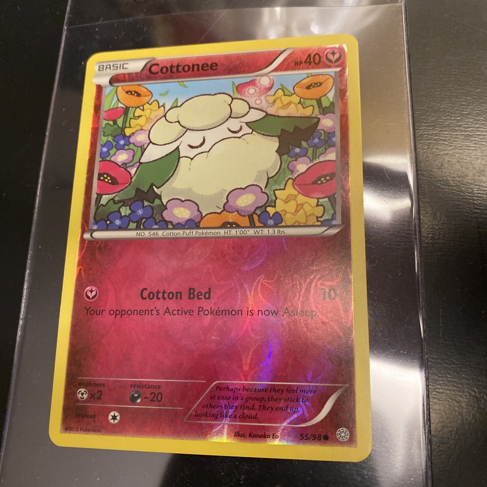 Cottonee 55/98 - VLP / NM - XY Ancient Origins Pokemon Card $1 Combined Shipping