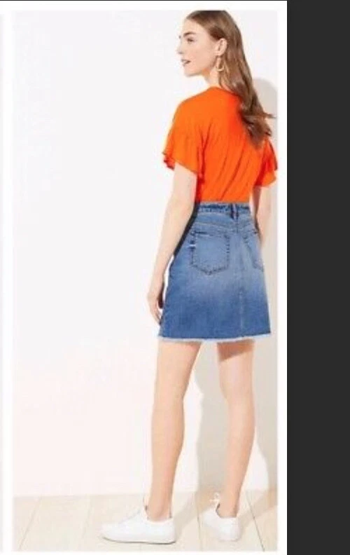 Ann taylor hotsell loft denim skirt