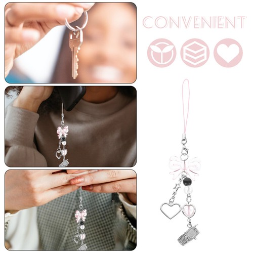 Cute Phone Strap Heart Shape Phone Case Charm Bowknot Phone Chain And Charm - 第 5/12 張圖片