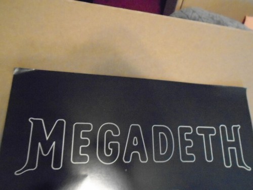 RARO PROMO Megadeth 2 LP FLAT POSTER Risk metallica thrash Marty Friedman 1999 - Foto 3 di 3