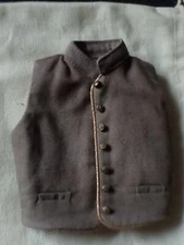 1/6 BATTLE GEAR, ETC. USA CIVIL WAR: BUTTON-DOWN VEST IN GREY FABRIC