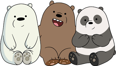 We bare bears sticker weatherproof bumper vinyl decal