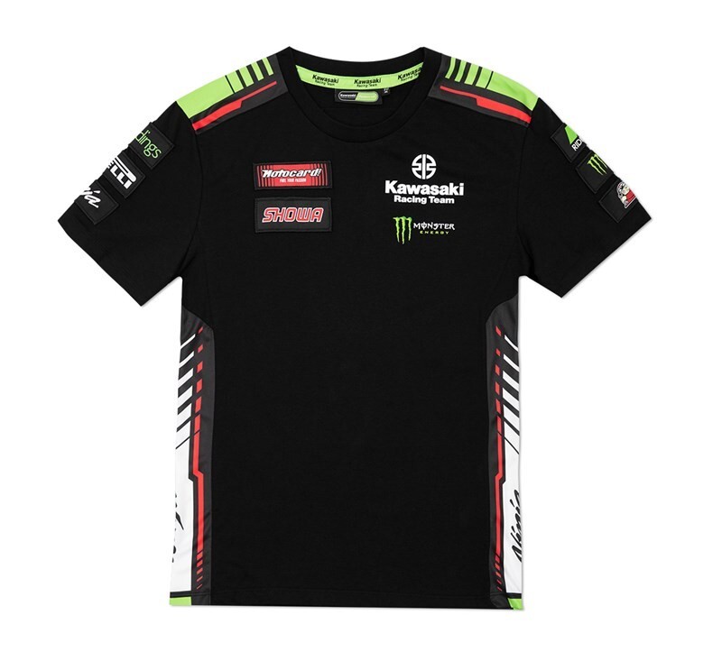 Kawasaki Monster レーシングシャツ New Kawasaki World Super Bike Monster Energy Replica T-Shirt