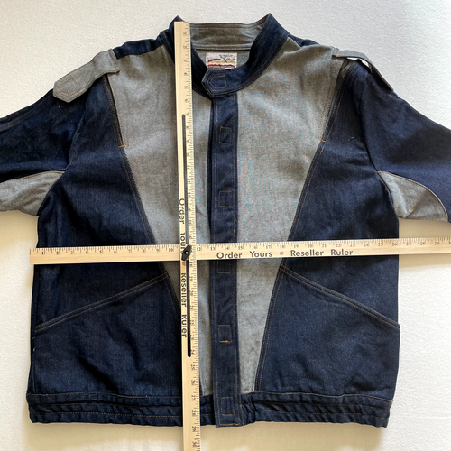 Vintage 80s Denim Jean Jacket Womens Large 40 Two Tone Rock Punk Hip Hop EUC - Picture 3 of 8