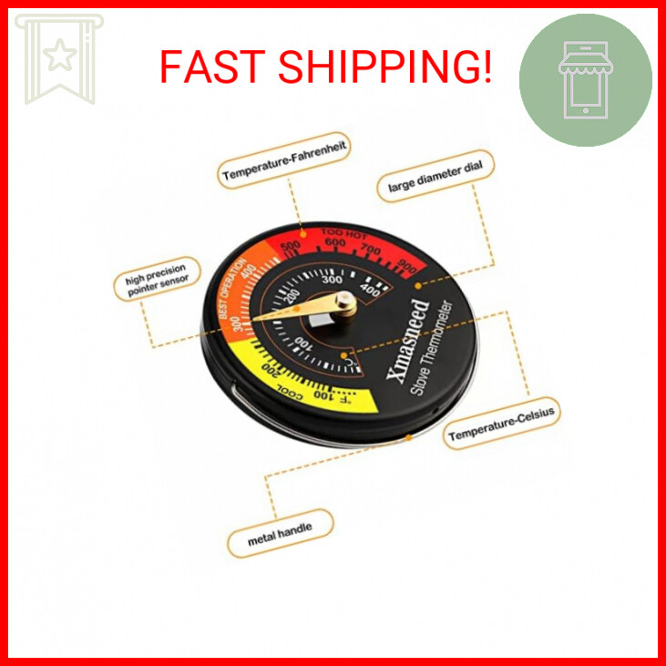 Wood Stove Thermometer for Stoves Temperature Gauge to