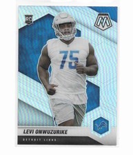 2021 Panini Mosaic Football Levi Onwuzurike #359 Silver Holo Prizm RC Lions