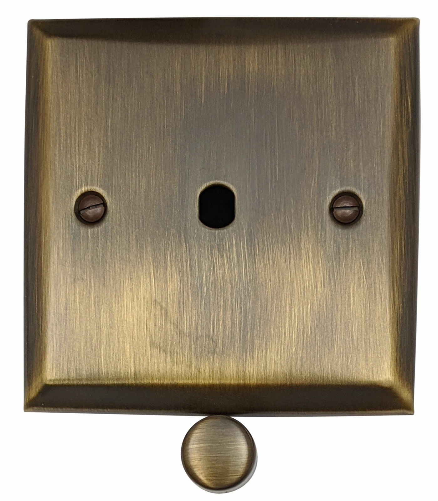 G&H SAB11-PK Spectrum Antique Brass 1 Gang Dimmer Plate Only inc Dimmer Knobs