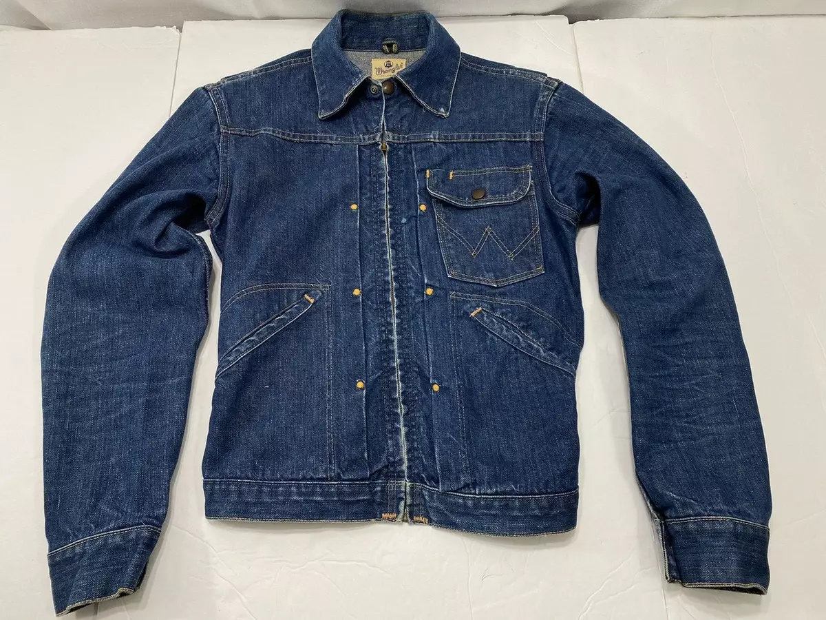 Vintage 60s Blue Bell Wrangler 11MJZ Denim Jacket Size 34 Selvedge Denim