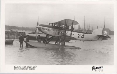 FAIREY 111F WASSERFLUGZEUG EIN NAPIER LÖWE MOTOR ECHTFOTO POSTKARTE RPPC B.O.A.C.  