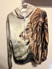 Lion 3D graphic hoodie sweatshirt