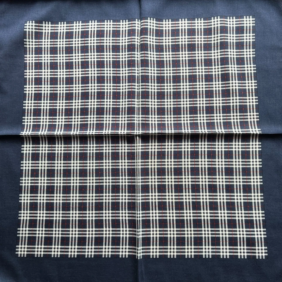 PAÑUELO VINTAGE PARA HOMBRE ALGODÓN ARTE CUADROS Y CUADROS PAÑUELO DE BOLSILLO 20" A-0249 Foto 2 de 3