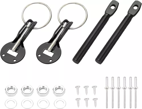 Universal Alloy Car Mount Bonnet Hood Pin Pins Lock Latch Kit Racing Sport - Bild 3 von 23