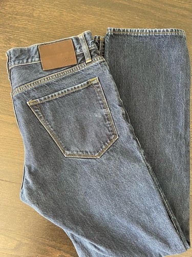 Hugo Boss Men's Cotton Denim Dark Blue Jeans 33/34 RN 73616, Maine, NEW!!! - Picture 3 of 16