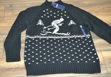 Chaps Thick Warm Holiday Sweater Ski Winter Skiing Mock Neck Women's Sweater