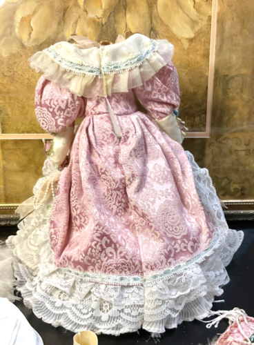 Beautiful Vintage Victorian Mauve Dress For Antique Doll- 16 Inch Doll - Picture 8 of 14