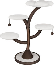 Stylish Multi-Level Cat Tree with Scratching Post for Large Indoor Cats