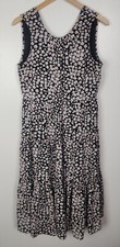 J. Crew Women's Sz. M Ditzy Floral Chiffon Tiered Midi Dress