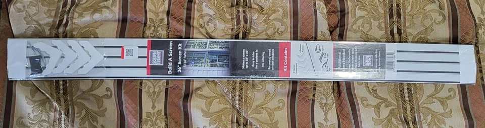 Kit de marco de pantalla de ventana apretada de aluminio blanco 5/16" x 36" Foto 3 de 4