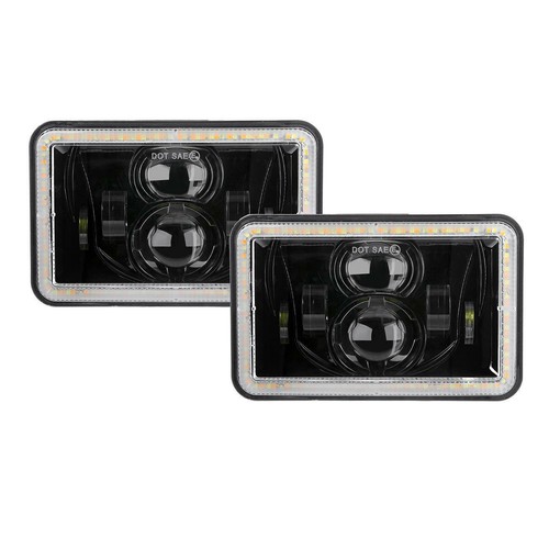 4x 4x6'' inch DOT LED Headlights Hi/Lo DRL For 1977-1981 Pontiac Firebird Trans - Picture 2 of 12
