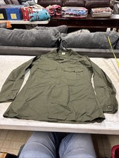 Vintage US Military OG-507 Shirt Mens Medium 15.5x33 Green Dura Press Army 80's