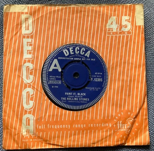 THE ROLLING STONES - PAINT IT BLACK rare UK 1966 DEMO PROMO / MOD BEAT / EX+++ !