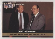 1991 Pro Set NFL Newsreel Ray Handley Bill Parcells Giants Name Head Coach nz8