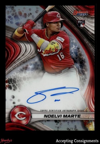 2024 Bowman's Best of '24 Autographs Refractor Noelvi Marte RC ROOKIE AUTO Reds