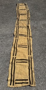 vintage african mud cloth bogolanfini textile runner handmade tribal 148"x22"