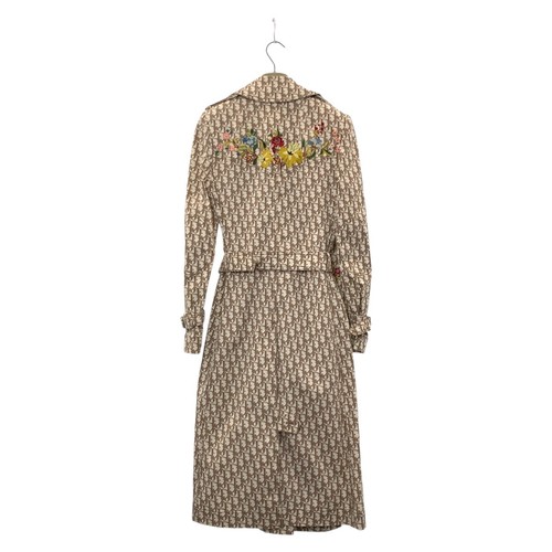 Dior Trotter Floral Embroidery trench coat Beige SilverHardware cotton - Picture 2 of 10