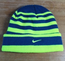 Nike Blue And Volt Yellow Youth Winter Hat