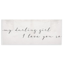 Love Sentiment Soft Typography, 7 x 17 Inch Mounted Print on Wall Plaque