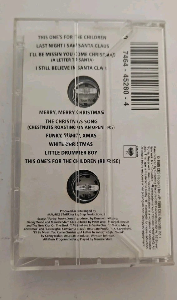 New Kids On The Block "Merry, Merry Christmas" Cassette 1989 Columbia records  - Image 2 of 4