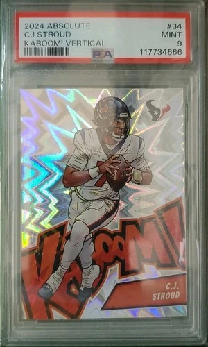 CJ Stroud 2024 Panini Absolute KABOOM Vertical PSA 9 Case Hit Houston Texans