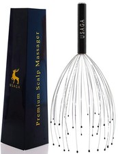 USAGA 36 Fingers Head Massager Scalp 1 Count Pack of 1 , Black