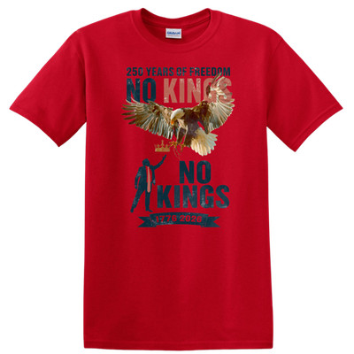 No Kings Since 1776 T Shirt 250 Years Freedom Eagle We The People USA Retro Tee