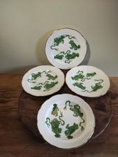 Wedgewood Chinese Tigers Green Tea/Side Plates x 4 15.5 cms Diameter Vintage VGC