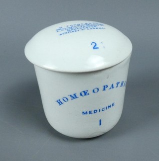 Vintage H. Turner Homeopathic Chemists lidded measuring pot c1860 #5352