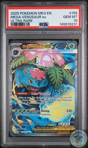 💎PSA 10💎 Mega Venusaur ex 155/132 Mega Evolution Super Rare Pokemon