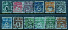 Denmark 1912/30 12 values to 20 ore SG 113/6, 173/182 range Used cat £16