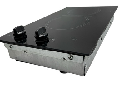 Summit 12'' Smoothtop Electric Cooktop 2 Burners Black Built In CR2220B (OB)