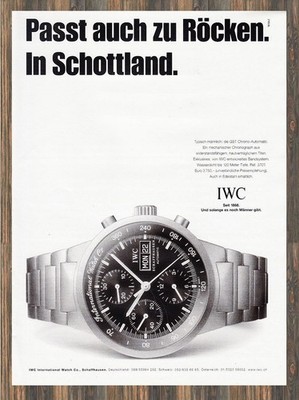 IWC No. 3707 - Reklame Werbeanzeige Original-Werbung 2002