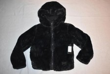 Under Armour Girl UA Cozy Fur Hoodie Jacket Full Zip 5086450 001 Black NWT Sz XL
