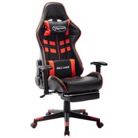 Vidaxl Gaming-Stuhl Mit FußStüTze Schwarz Und Rot Kunstleder Neu