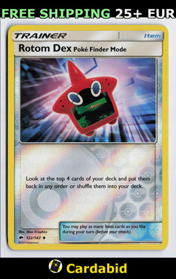 Rotom Dex Poke Finder Mode - SM03 #122/147 SM - Burning Shadows Reverse Holo 5ba