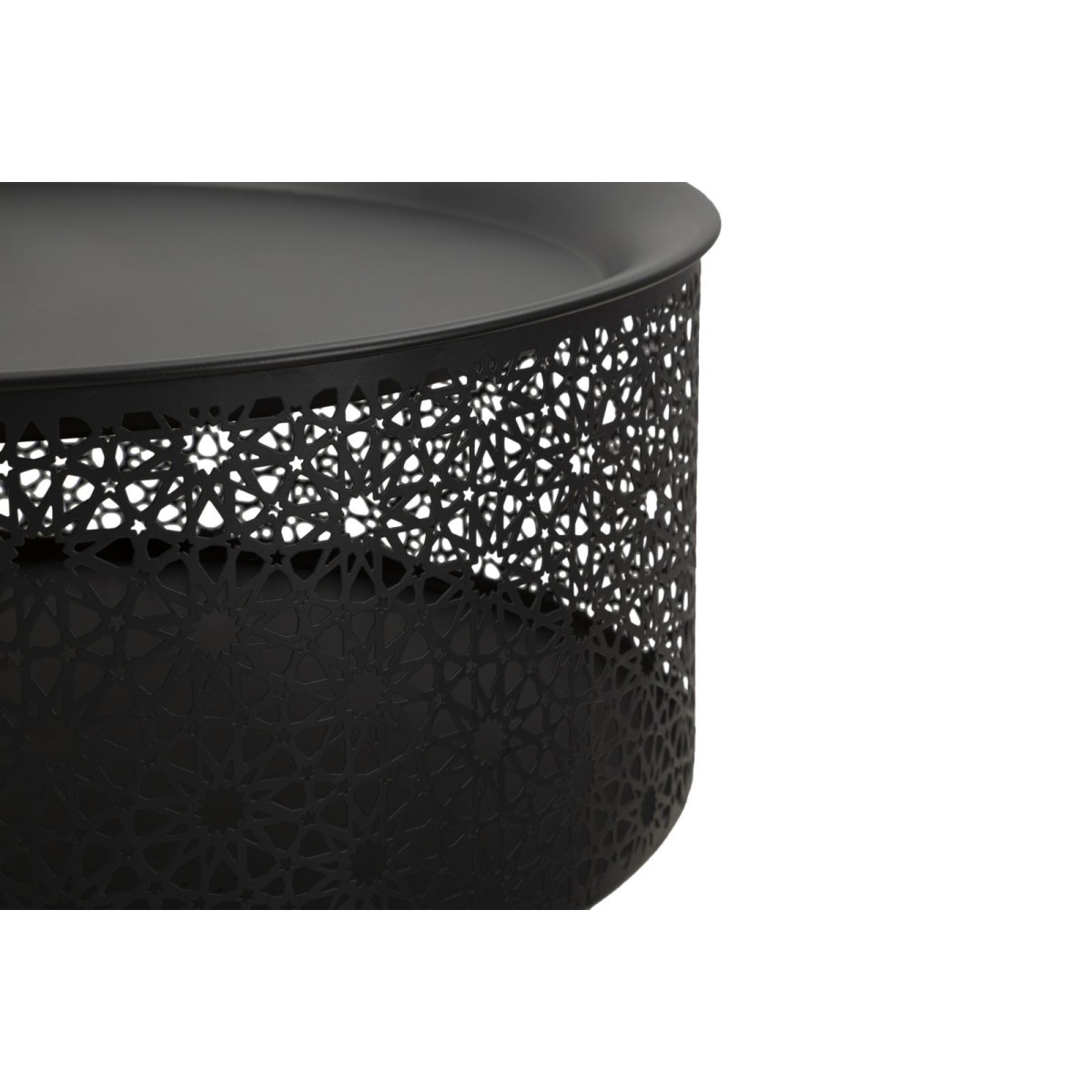 Table basse Blacky design chic noir et or 50cm avec coffre intégré - 3
