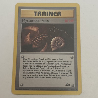mysterious fossil pokemon card price - Fossil [COMMON] [1st Edition] [Near Mint] Trainer Hit Points10 HP Rule Fossil - Pokemon Card List
