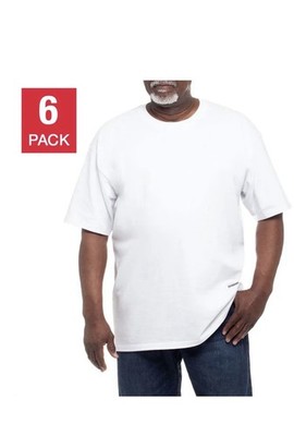 Kirkland Signature Men's Heavyweight Crew Tee 6-pack- White Large