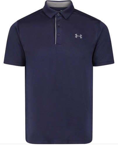 Under Armour Gr. L Herren UA Tech Polo Golf Shirt Navy Blau NEU