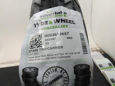AUDI TT Space Saver Steel Wheel and Tyre 18'' Inch 5x100 Offset ET38 3.5J 125/70R